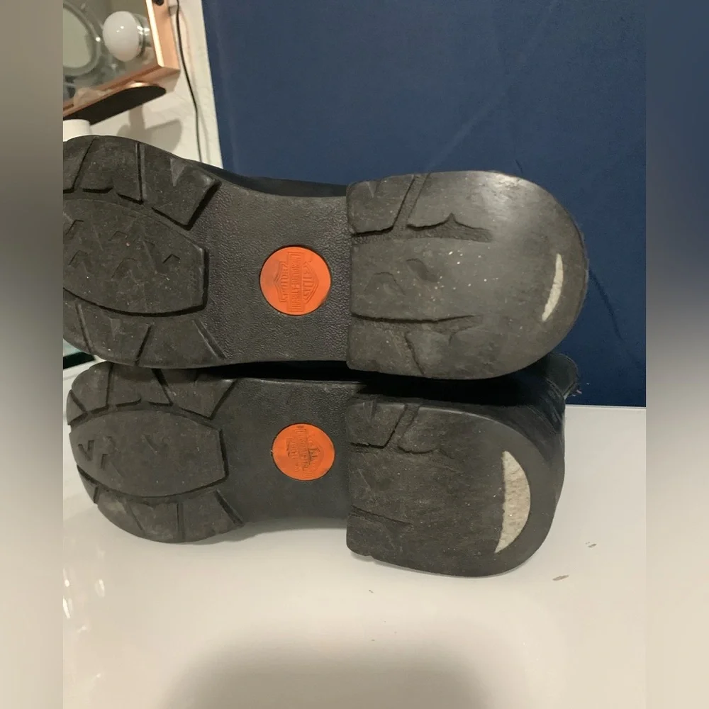 Harley-Davidson Black Leather Women's Combat Moto Boots - Picture 6 of 12